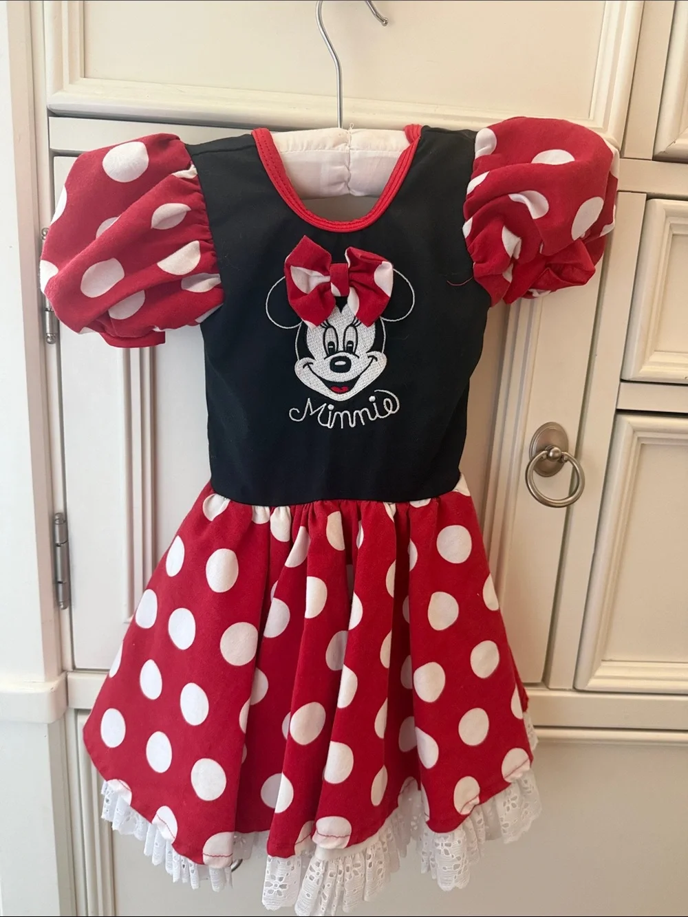 Minnie Polka Dot Red & White Kids Superhero Costume Dress Vintage